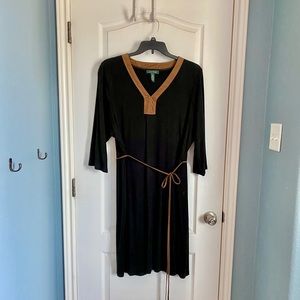 Ralph Lauren Dress with Brown Suede Accents